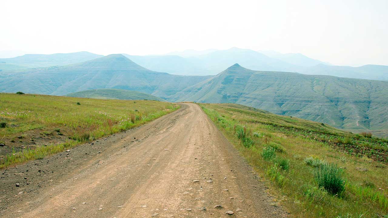 Strasse in Lesotho