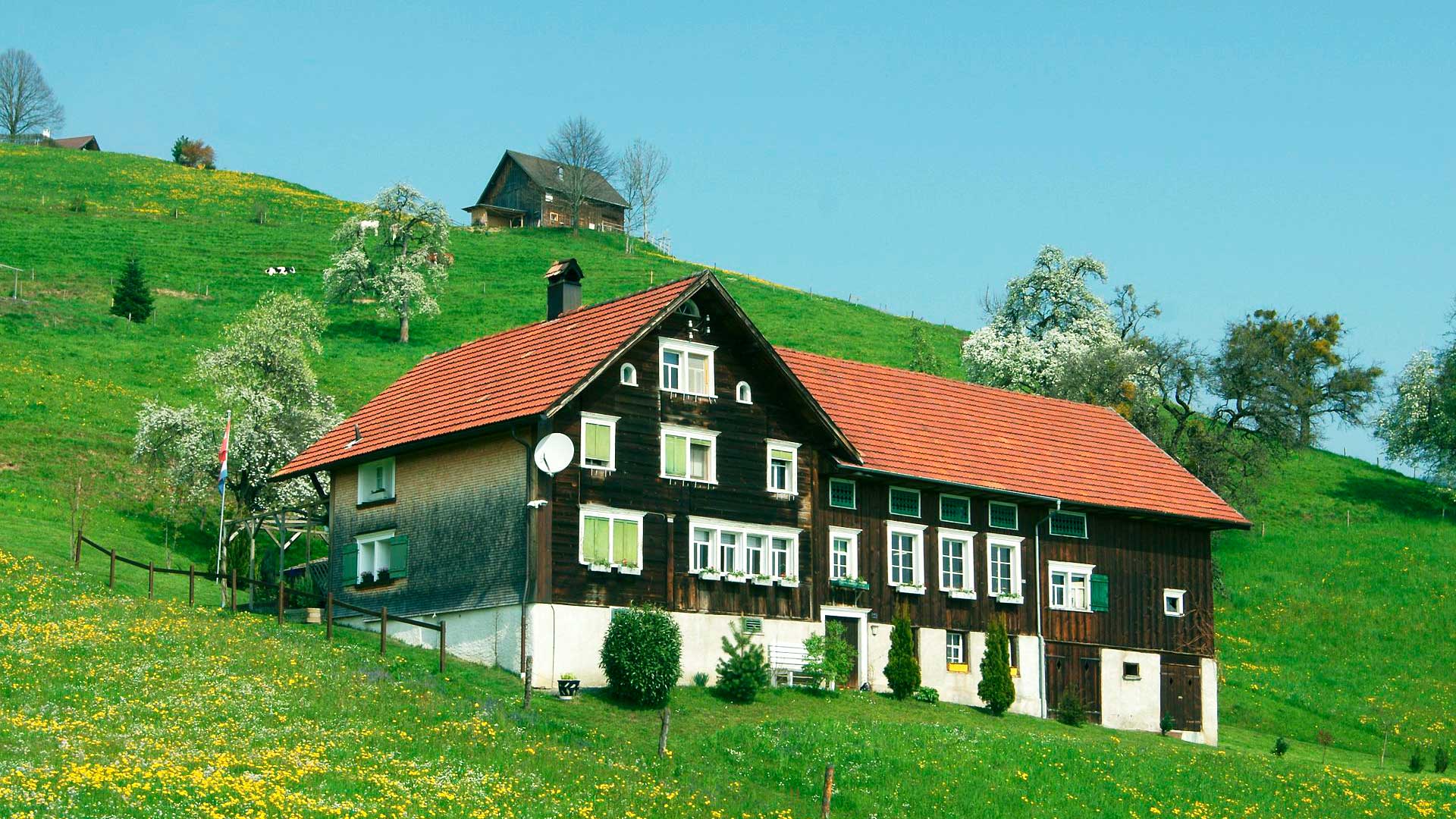 Bauernhof im Gätziberg oberhalb von Altstätten