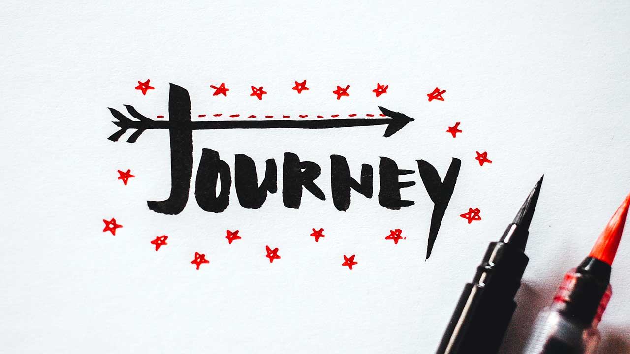 «Journey» als Handlettering