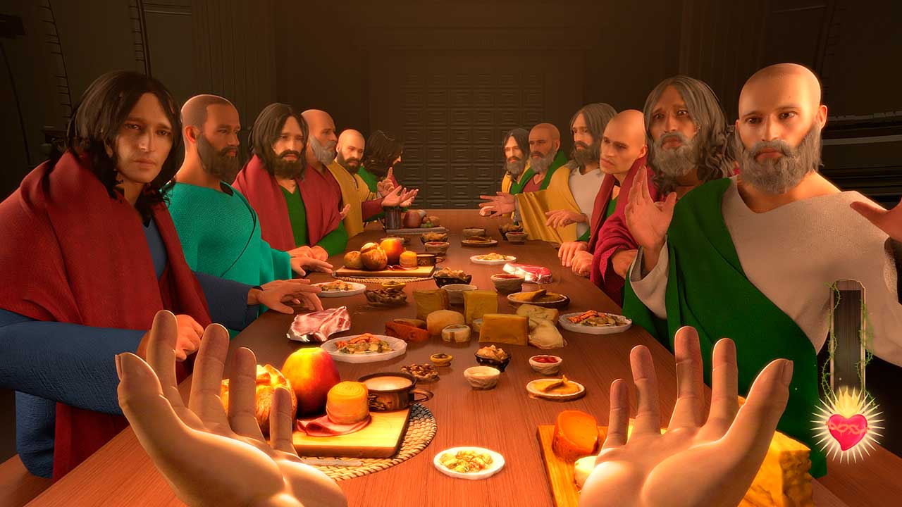 Szenenbild mit Abendmahl aus dem dem Computerspiel «I Am Jesus Christ Szenenbild»