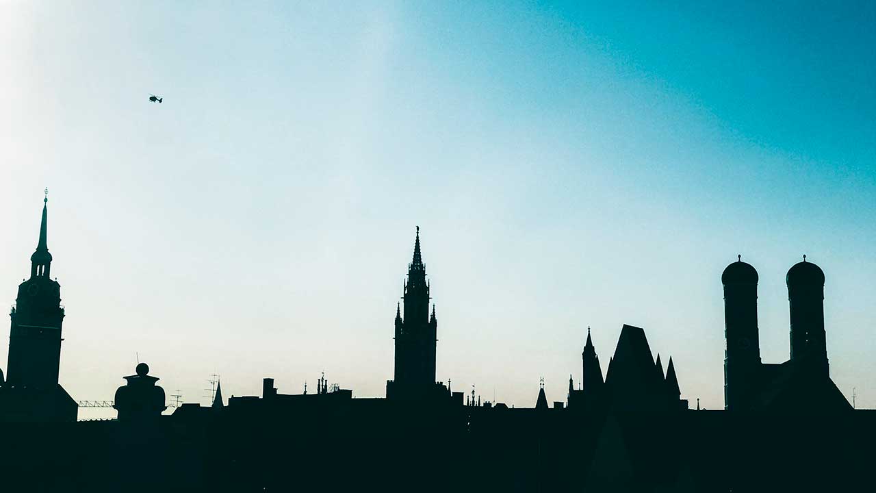 Silhouette der Münchner Innenstadt