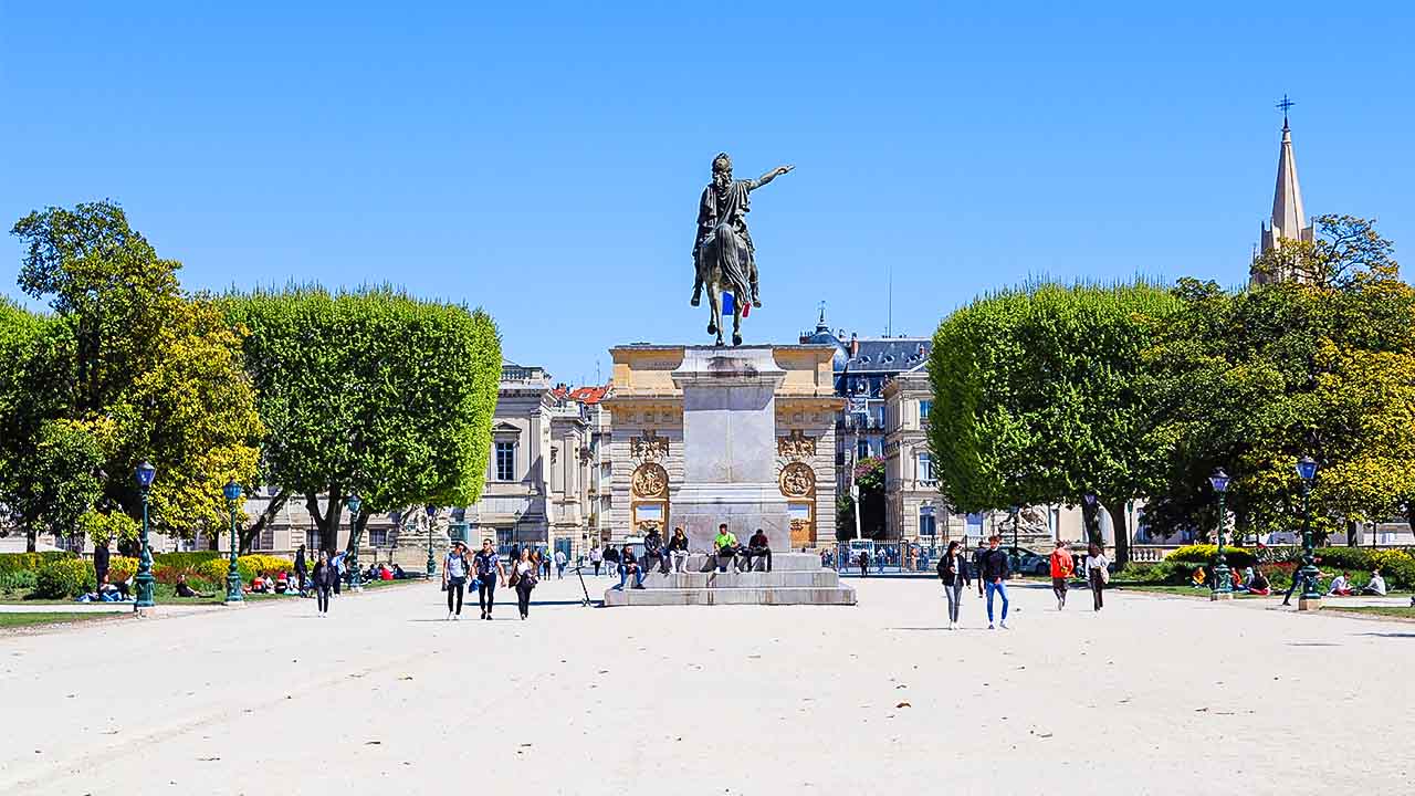 Promenade du Peyrou in Montpellier