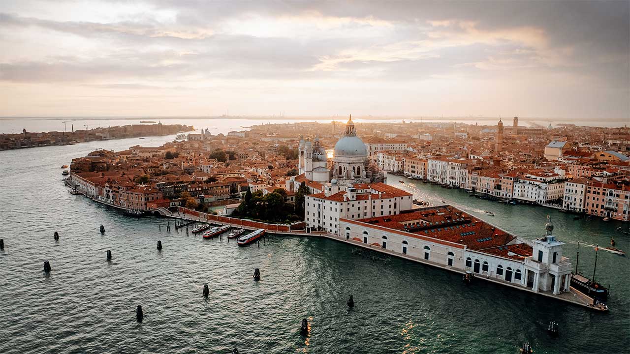 Blick auf Venedig aus der Vogelperspektive