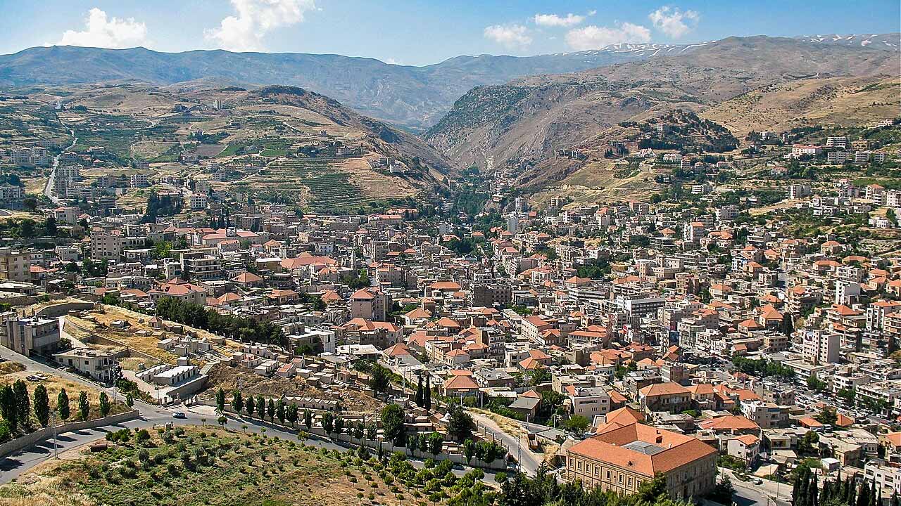 Blick auf die Stadt Zahlé im Libanon