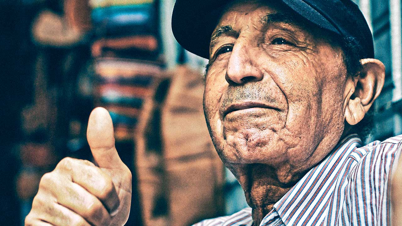 Älterer Mann in Tanger, Marokko