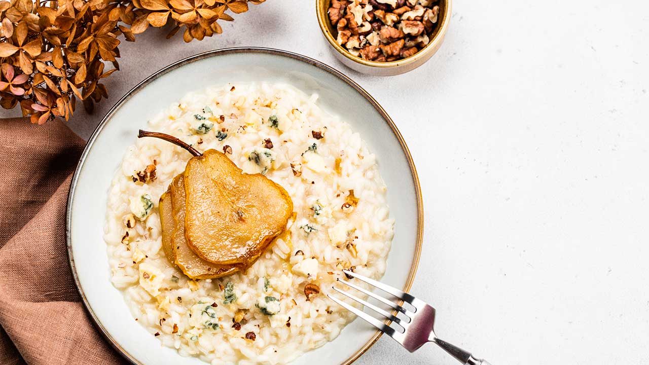 Risotto mit Gorgonzola und Birnen