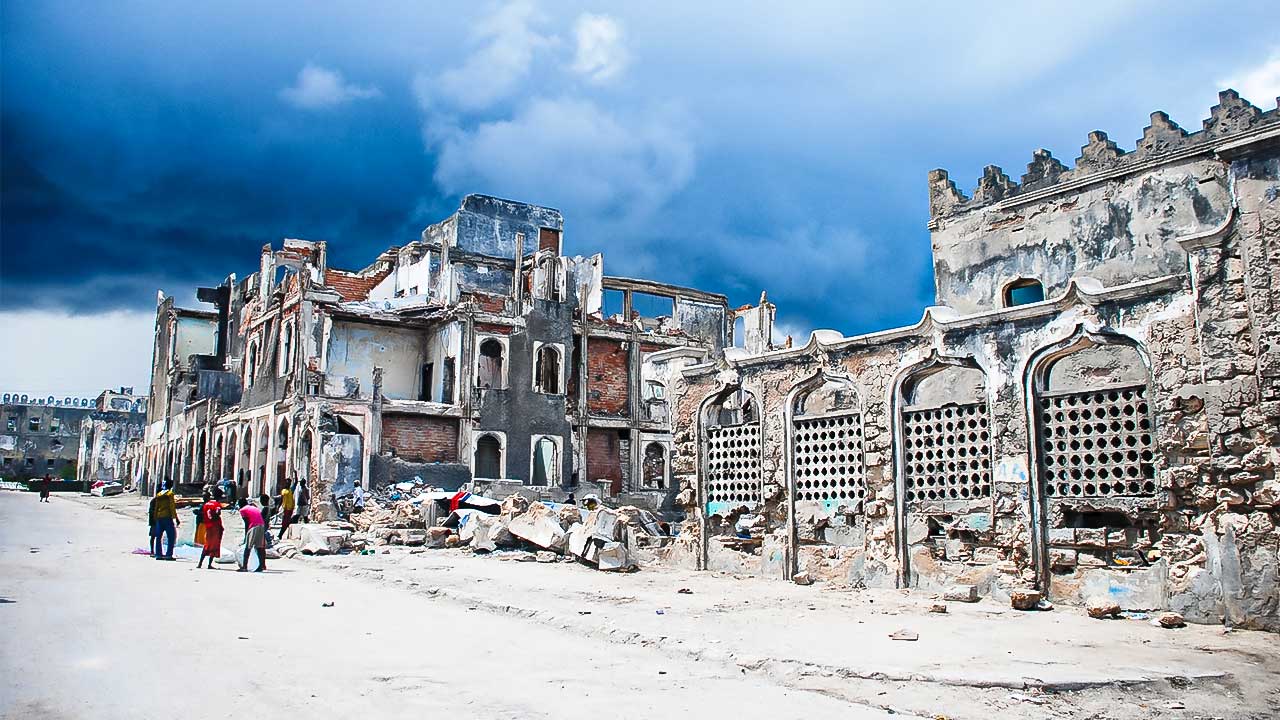 Altstadt von Mogadischu in Somalia