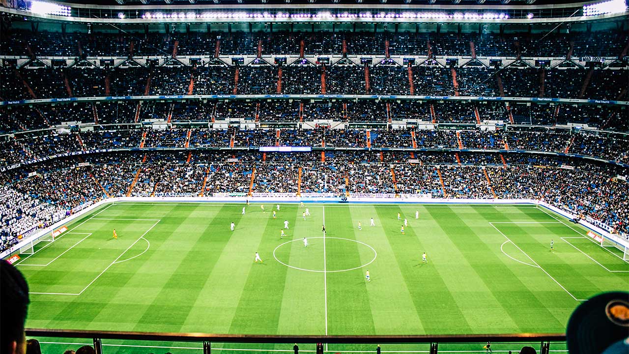 Fussballstadion in Madrid, Spanien