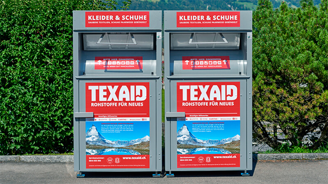 Kleidercontainer von Texaid