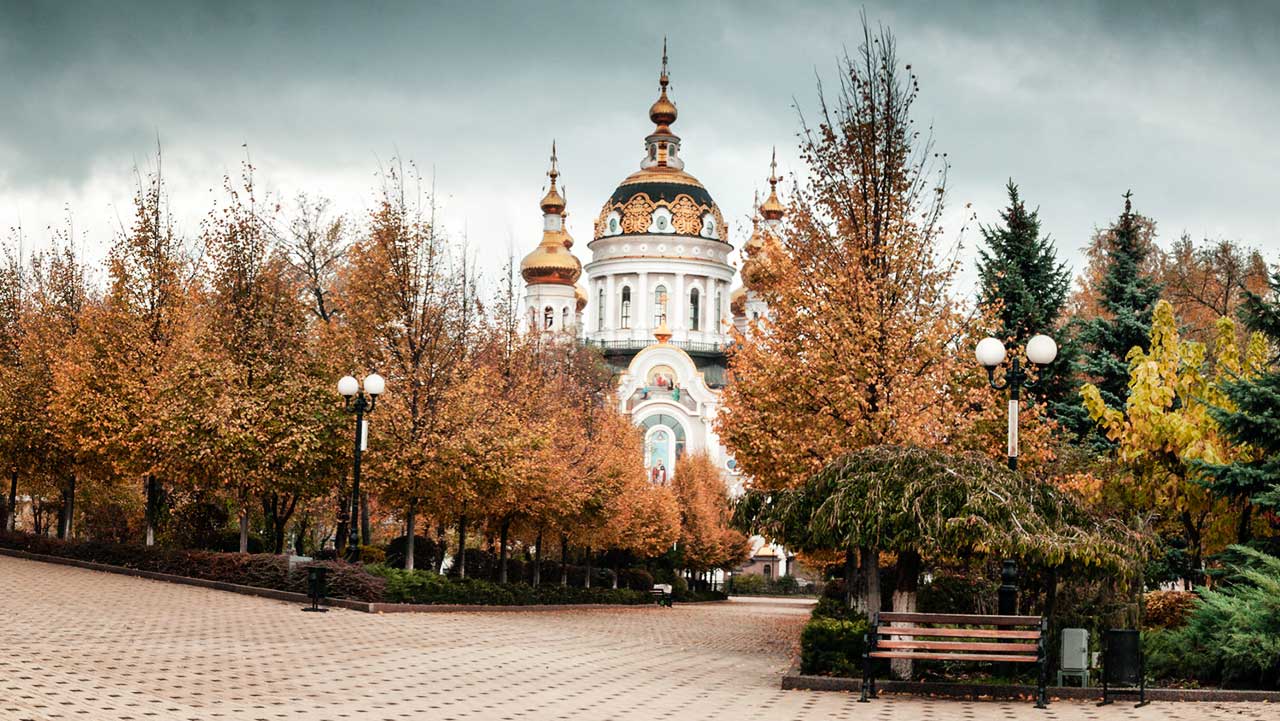 Kirche in Donezk im Osten der Ukraine