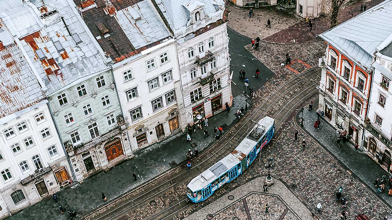 Blick in die Altstadt von Lviv