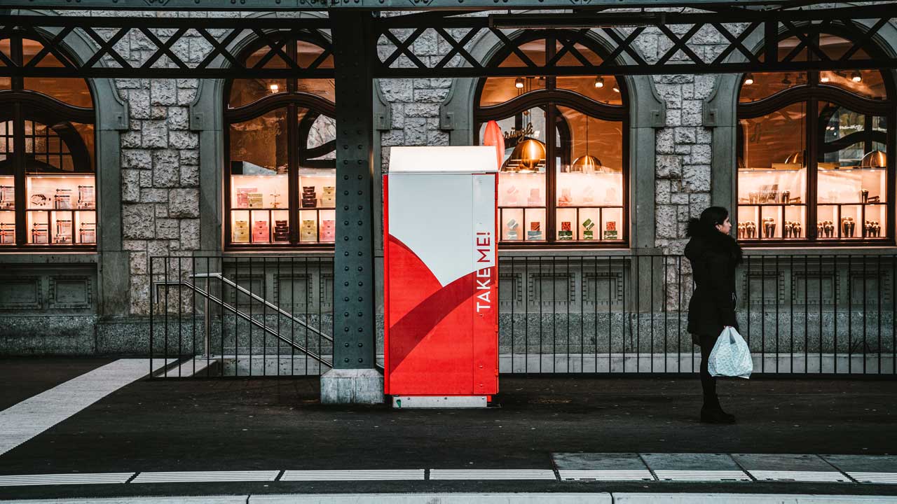 Selecta-Automat in einem Zürcher Bahnhof