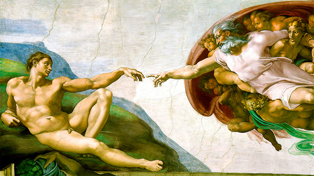 Bild «Erschaffung Adams» von Michelangelo