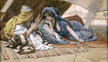 Abraham und Sarah von James Tissot