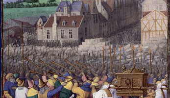 &copy; Wikipedia: Mauerfall von Jericho von Jean Fouquet