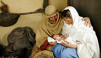 Jesus mit Josef und Maria